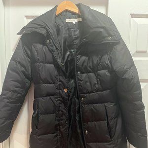 KENNETH COLE WOMENS DOWN WINTER COAT JACKET BLACK SZ MEDIUM